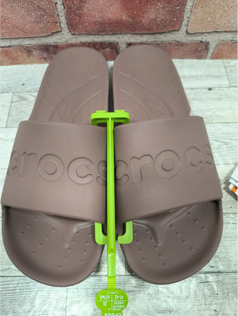 Crocs Essentials Slide Men's 8 Women's 10 Mocha Comfort 210088-0LF NWT